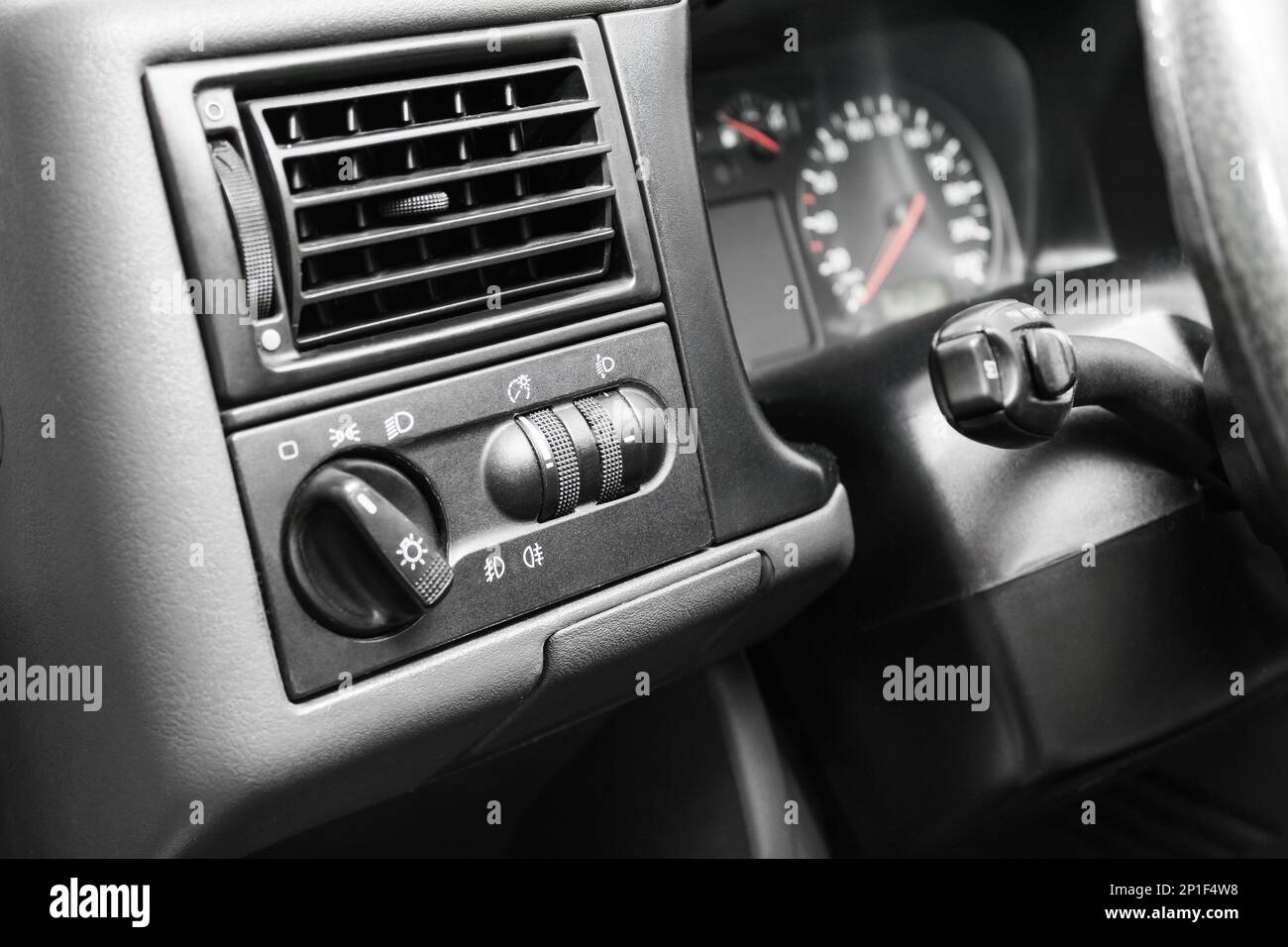 dashboard, car interior 90s Stock Photo