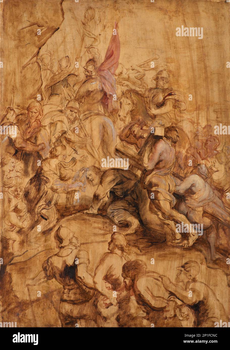 The Ascent to Calvary. The Bearing of the Cross, 1634. (Christ falls