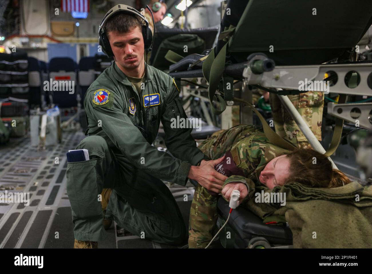 Senior Airman Brandan Adams, 445th Aeromedical Evacuation Squadron AE ...