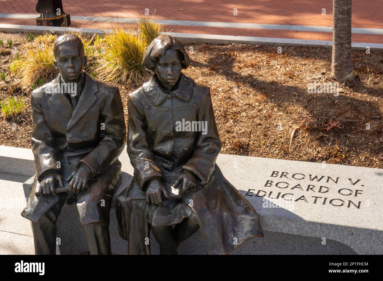 Brown v Board of education sculpture in Annapolis MD Stock Photo