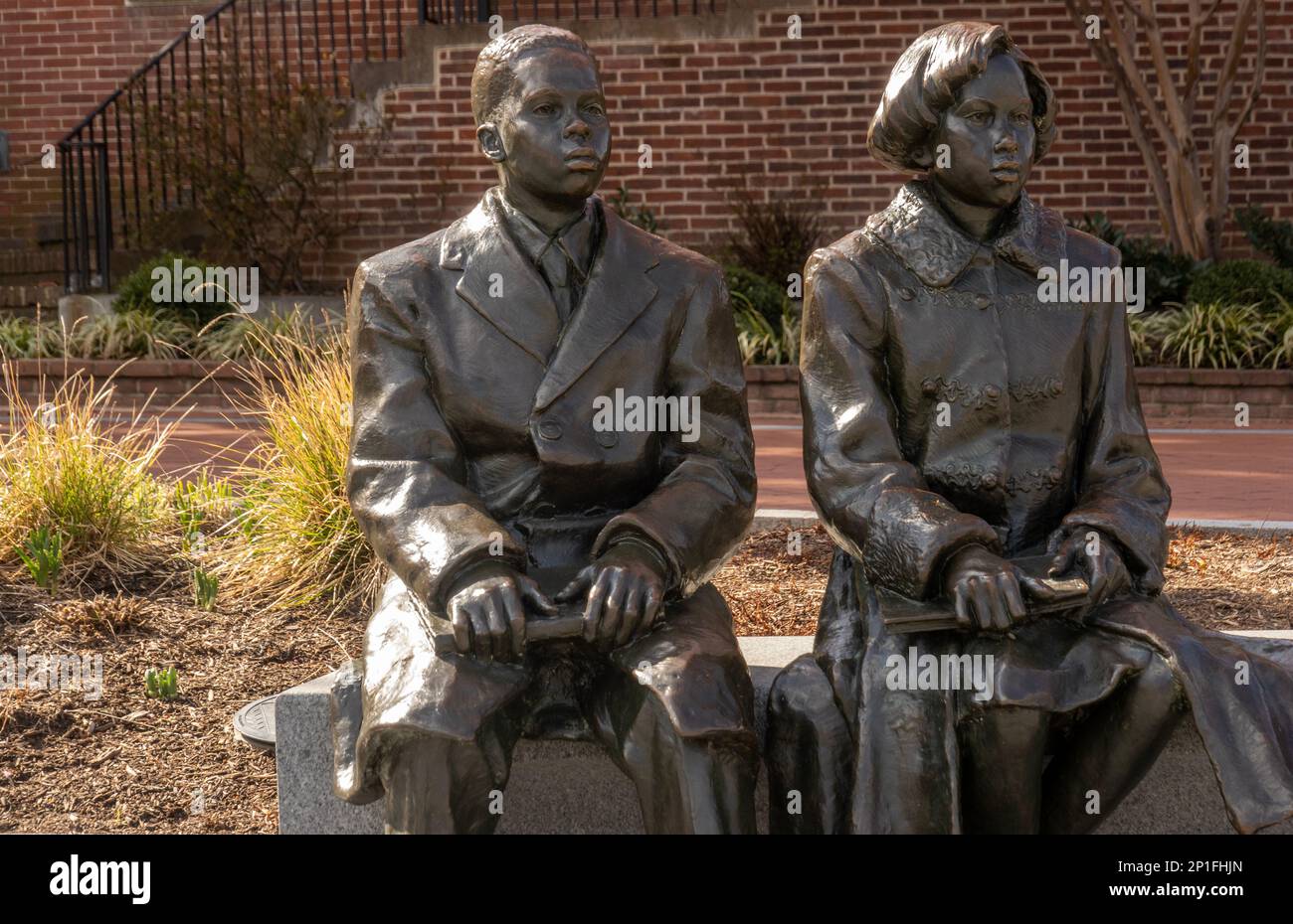 Brown v Board of education sculpture in Annapolis MD Stock Photo