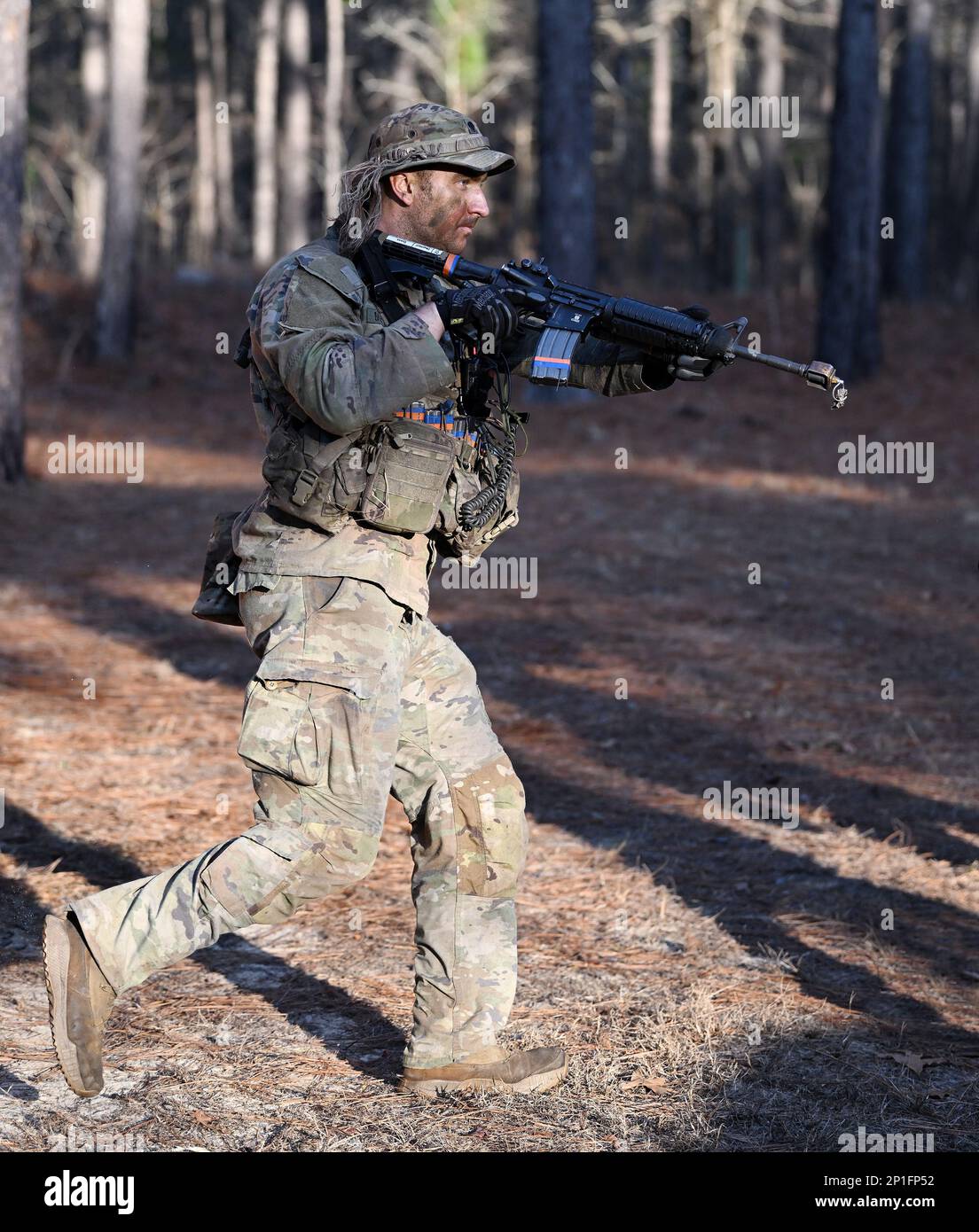 A Soldier assigned to the U.S. Army John F. Kennedy Special Warfare