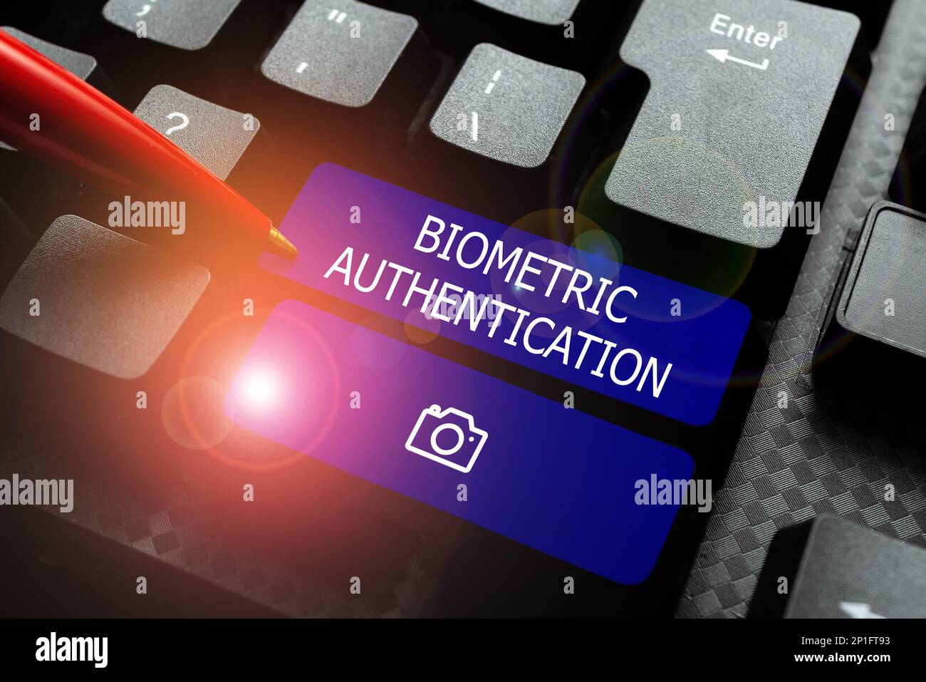 Text showing inspiration Biometric Authentication. Concept meaning