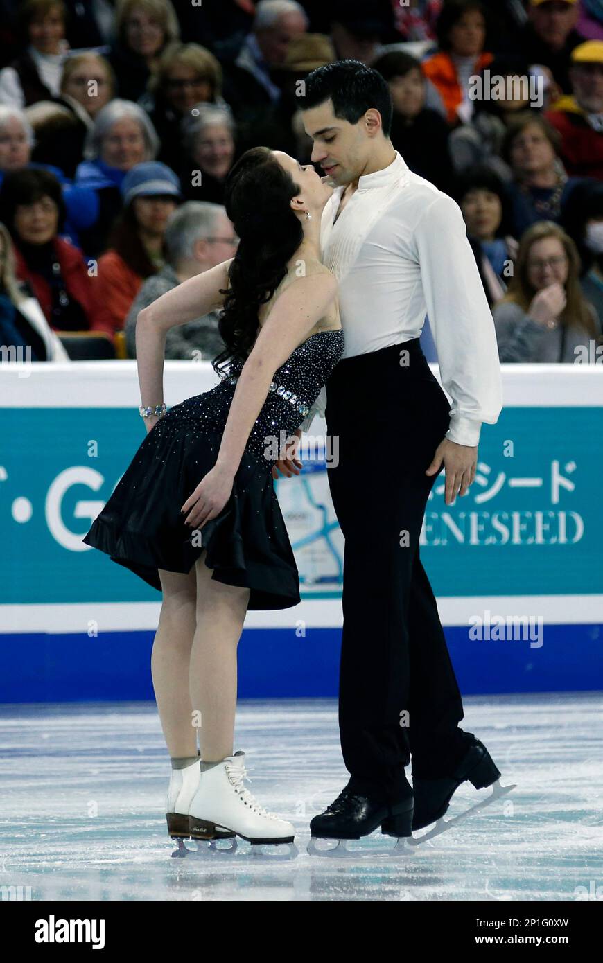 31 March 2016: Anna Cappellini and Luca Lanotte (ITA) during the Ice Dance  Free Skate for the 2016 ISU World Championship at TD Garden in Boston,  Massachusetts. (Photograph by Fred Kfoury III/Icon