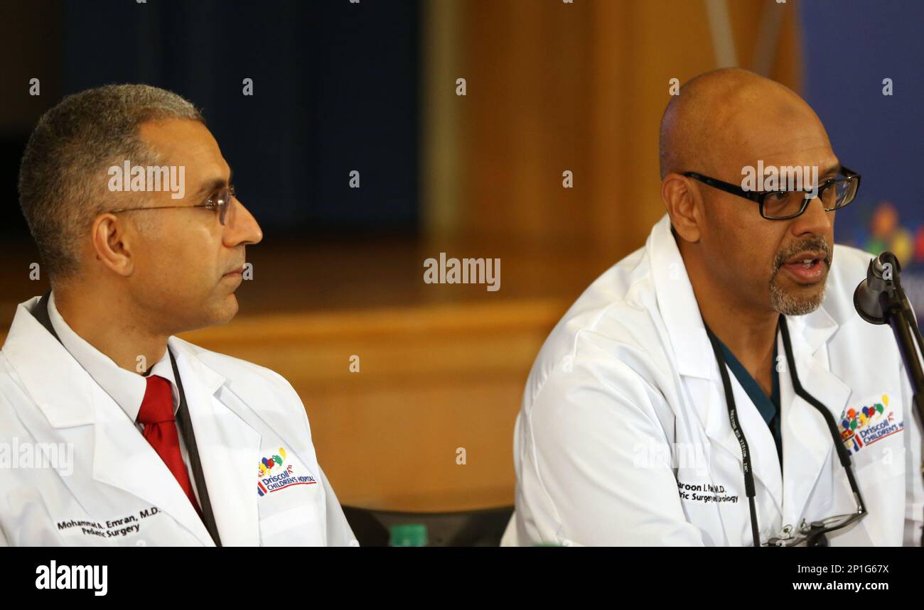 Dr. Haroon Patel, right, Pediatric Surgery and Urology, Team Leader
