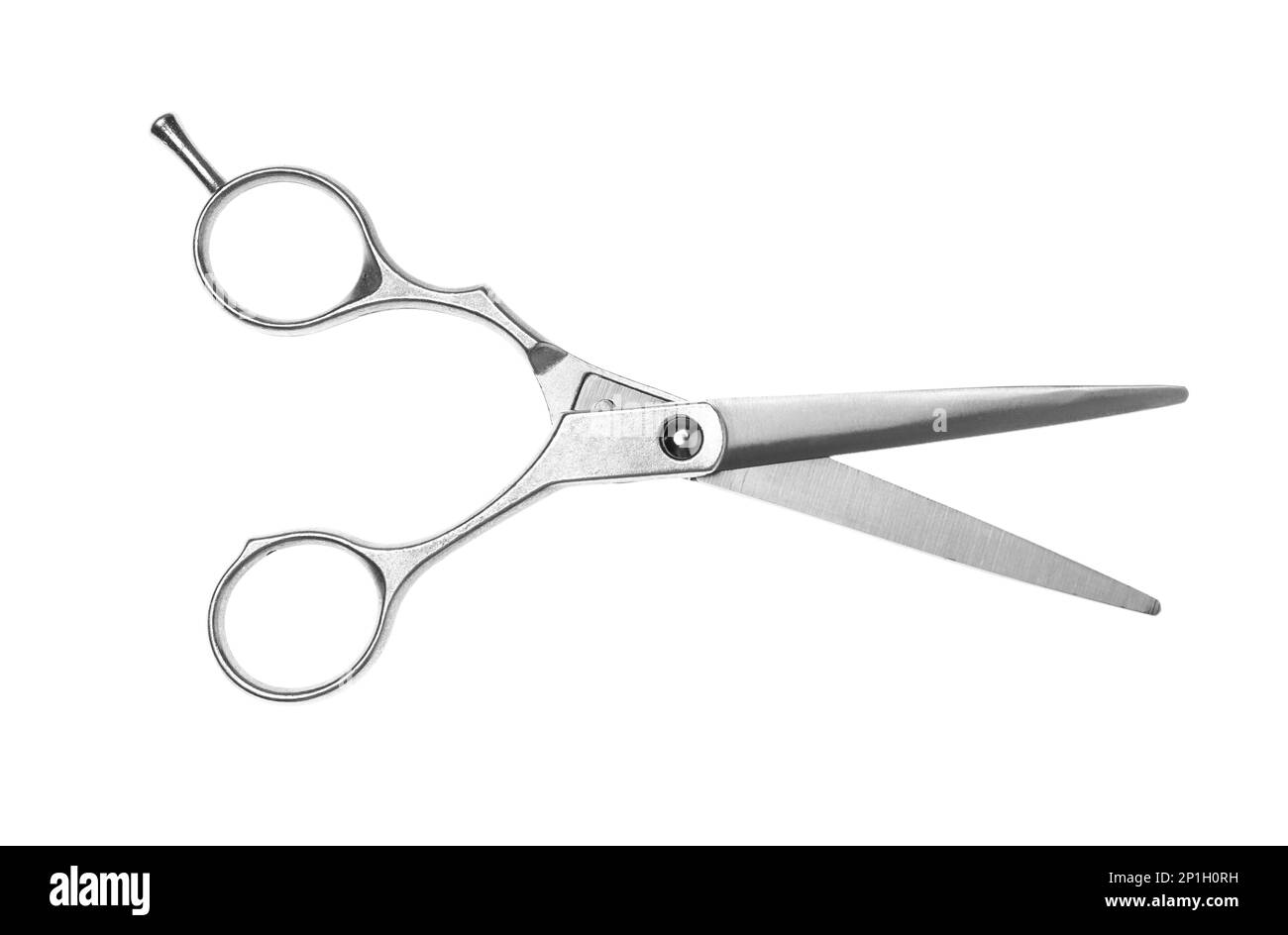 Different types of professional hairdresser scissors. Word HAIRSTYLE on  white background Stock Photo by ©belchonock 126689672