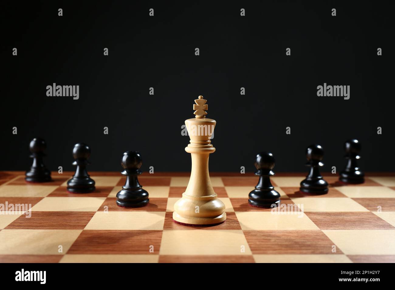 Browse Free HD Images of Dark Wooden Chess Pieces Against A Black Background