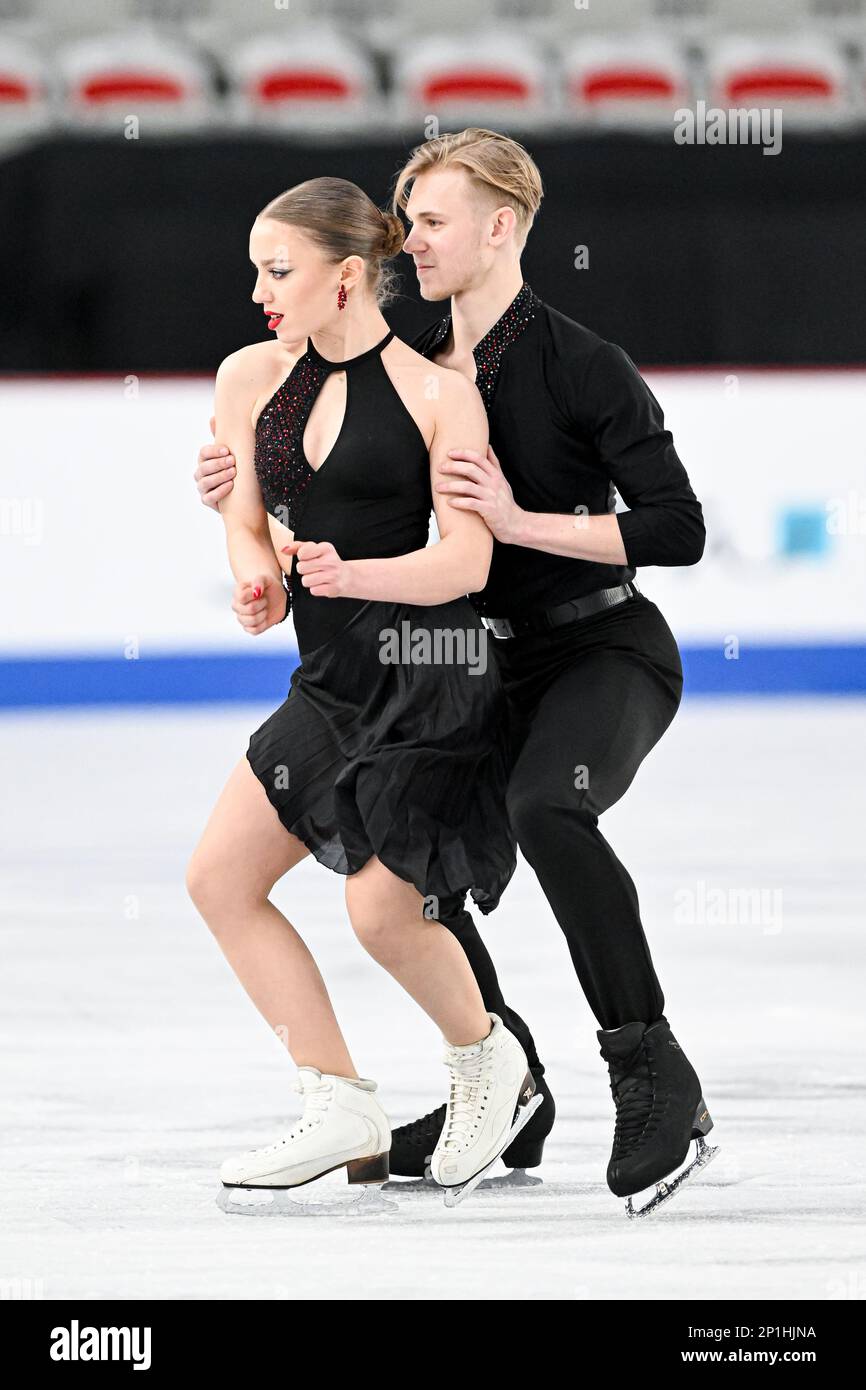 Mariia PINCHUK & Mykyta POGORIELOV (UKR), during Junior Ice Dance
