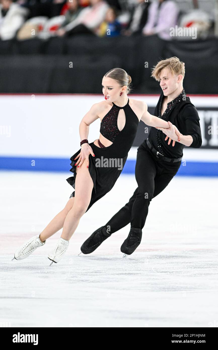 Mariia PINCHUK & Mykyta POGORIELOV (UKR), during Junior Ice Dance, Rhythm Dance, at the ISU