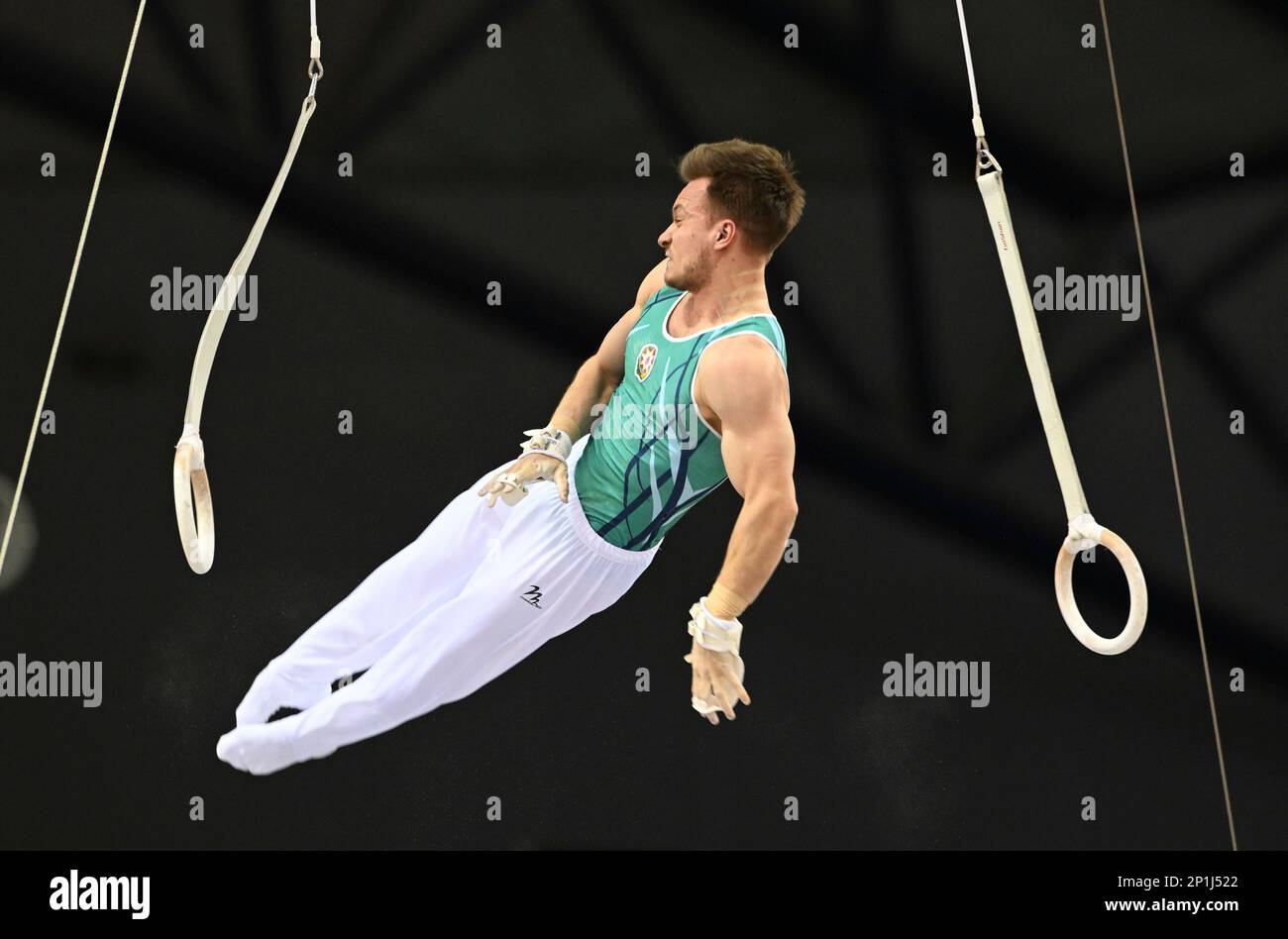 Doha, Qatar. 3rd Mar, 2023. Nikita Simonov of Azerbaijan competes
