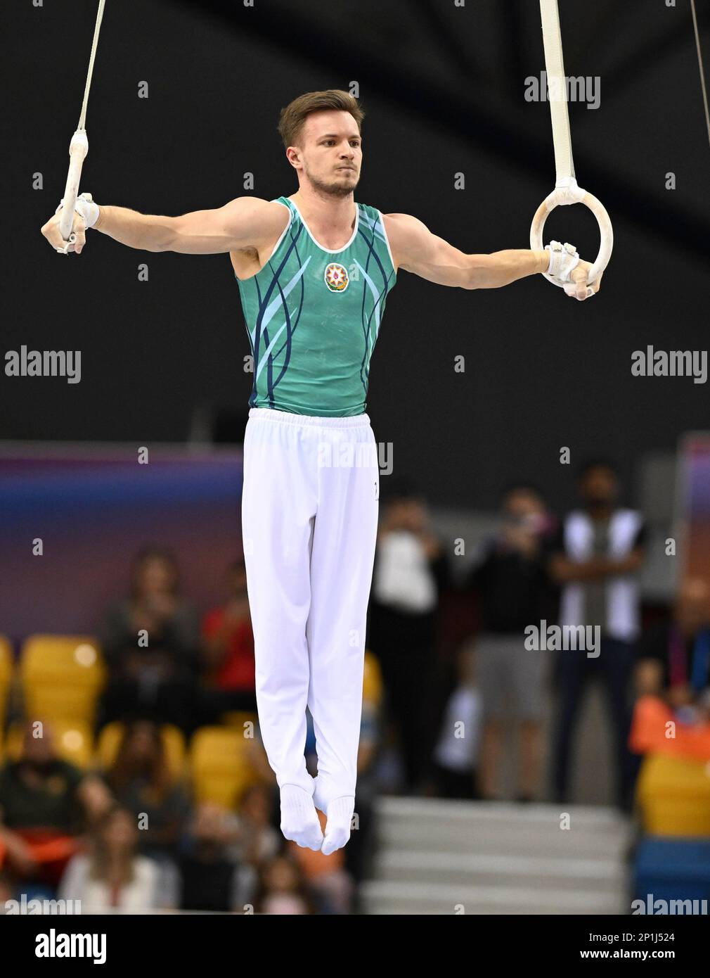 Doha, Qatar. 3rd Mar, 2023. Nikita Simonov of Azerbaijan competes