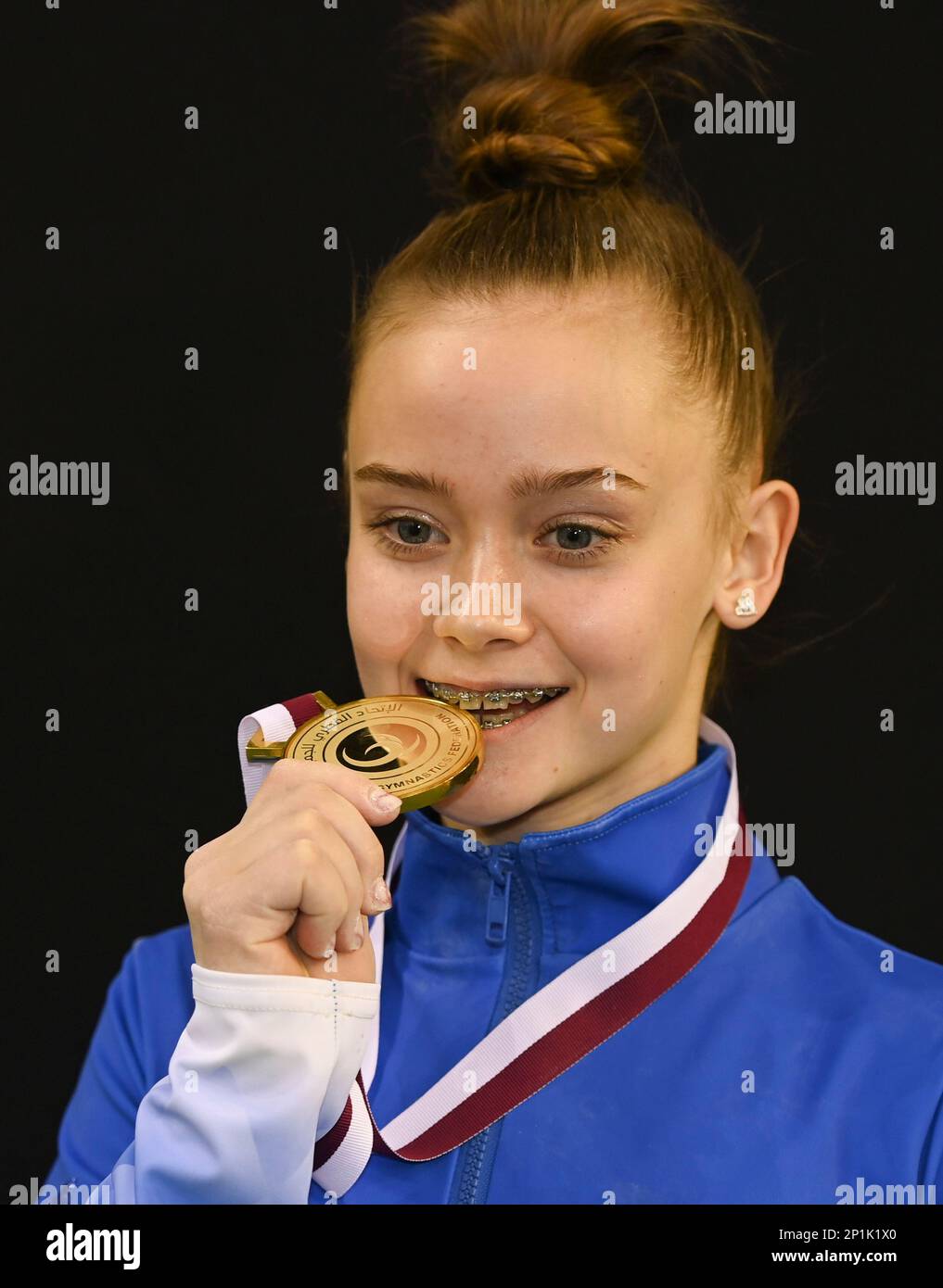 Doha, Qatar. 3rd Mar, 2023. Gold medalist Anna Lashchevska of Ukraine