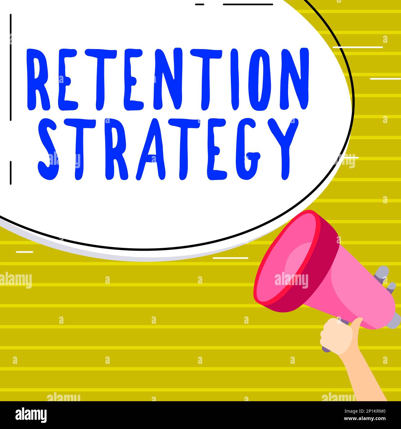 Hand writing sign Retention Strategy. Concept meaning activities to