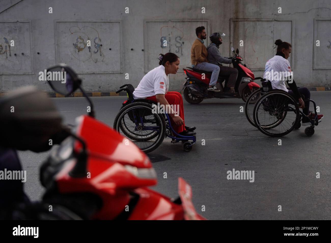 Kathmandu, Nepal. 4th Mar, 2023. People with disabilities in