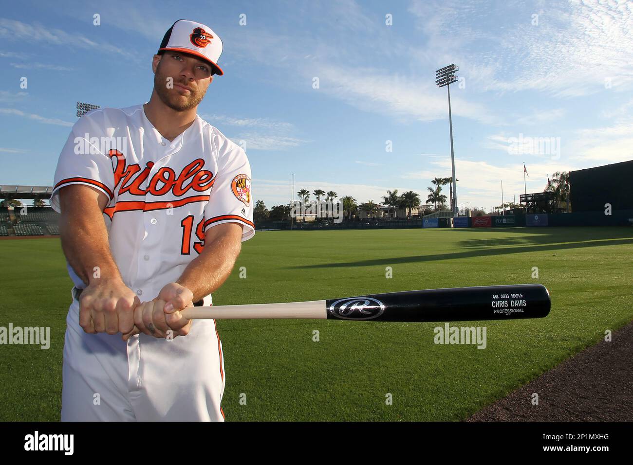 28 Feb 2016: Chris Davis poses during the Orioles Photo Day