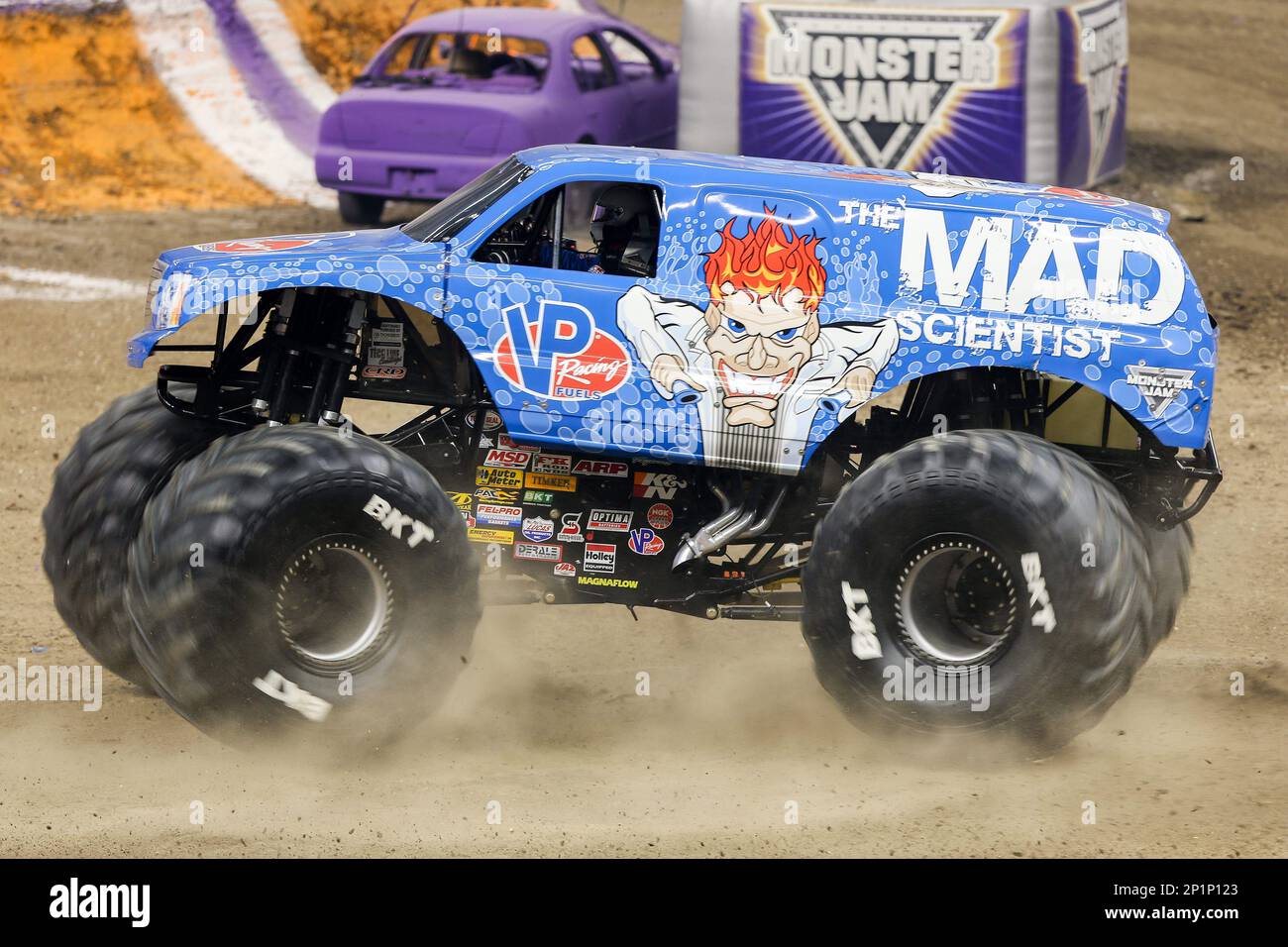 February 20, 2016: Mad Scientist monster truck in action during Monster Jam  at the Mercedes-Benz Superdome in New Orleans, LA. Stephen Lew/CSM (Cal  Sport Media via AP Images Stock Photo - Alamy