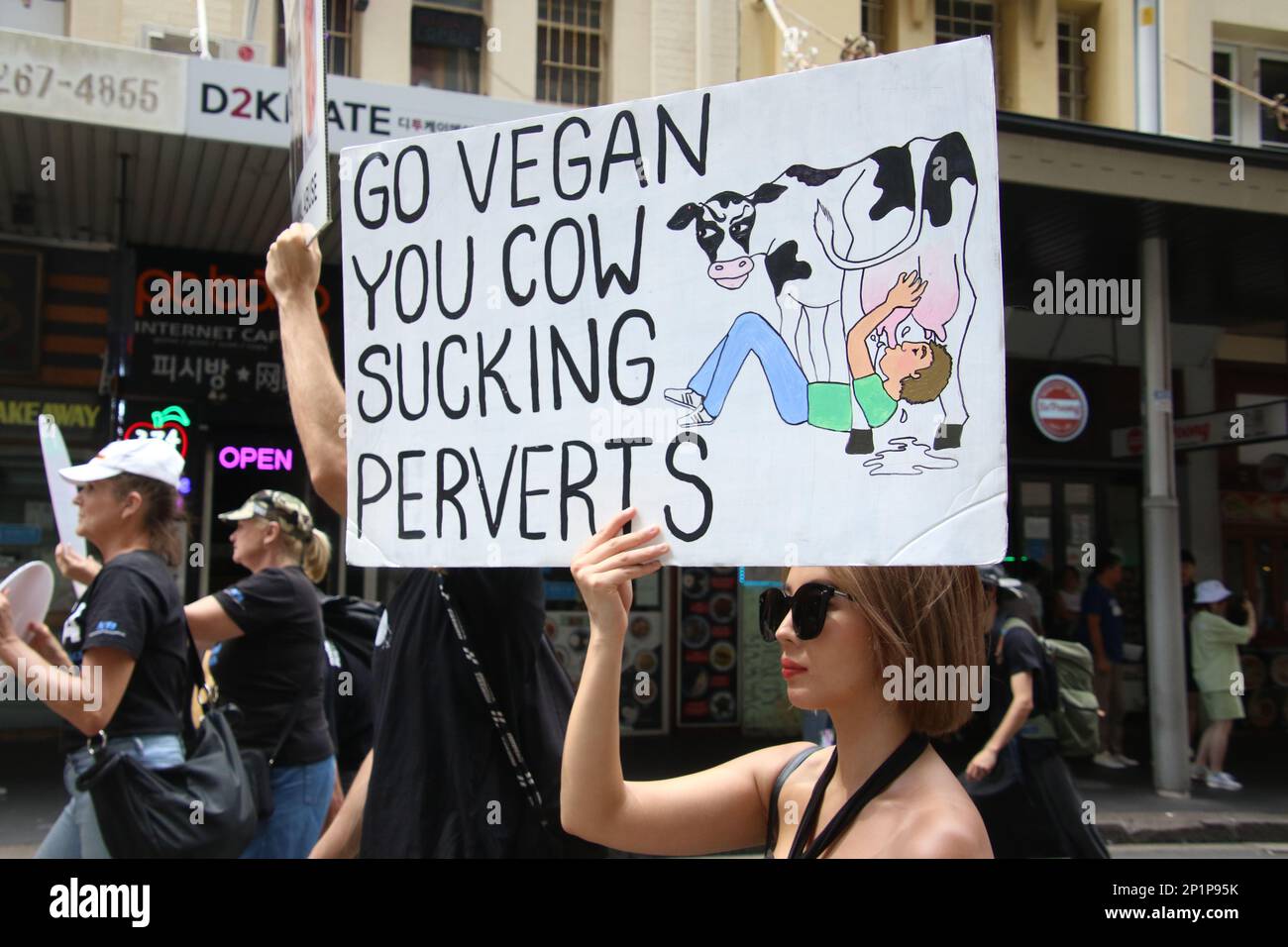 Sydney, Australia. 4th March 2023. Animal Rights Activists Hit The 