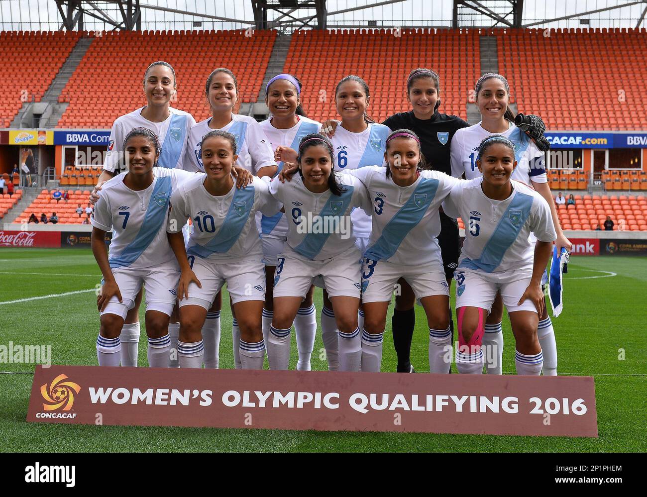 Members of Guatemala national team pose for a photograph before Olympic