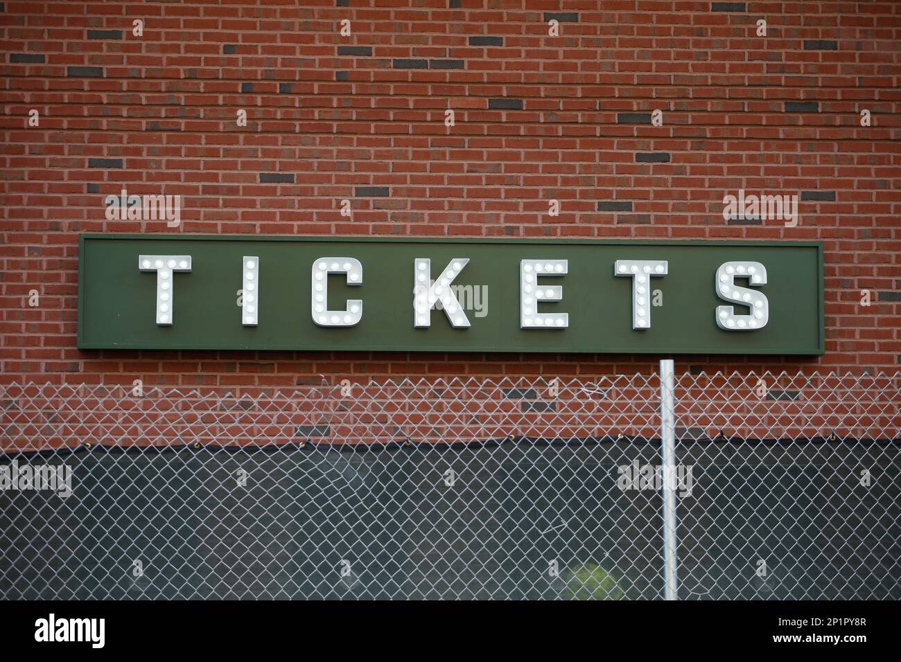 A general view of the exterior of Wrigley Field, home of the Chicago