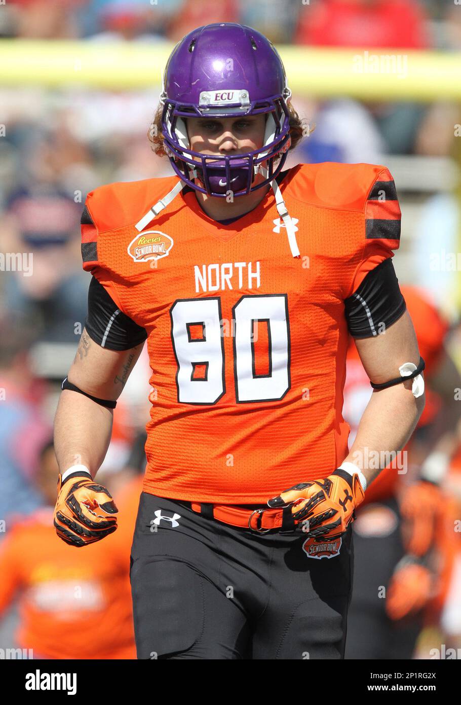 January 30, 2016 North squad Bryce Williams (80) during the Senior