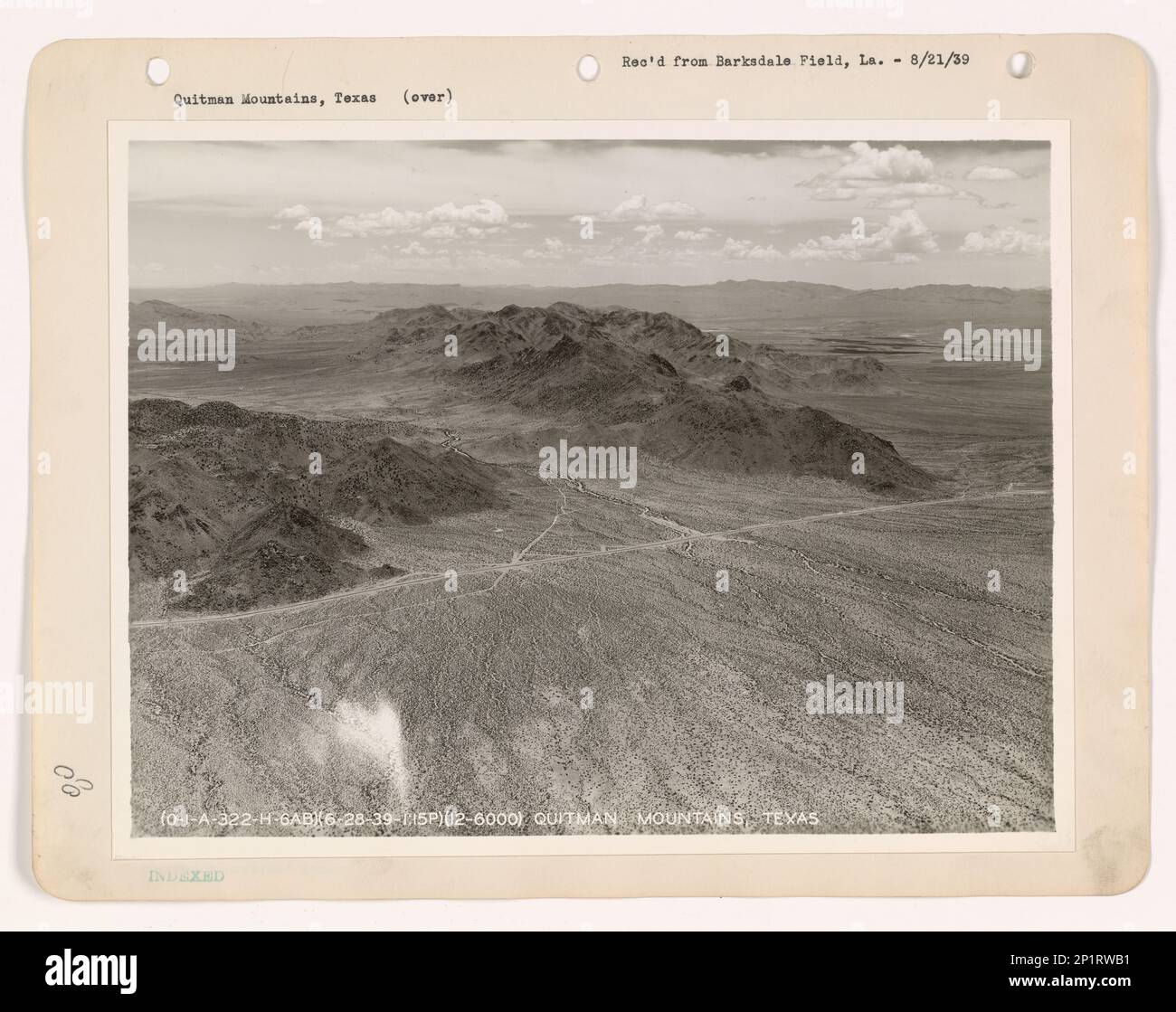 Texas - Port Lavaca through Quitman Mountains, Aerial Photograph Stock ...