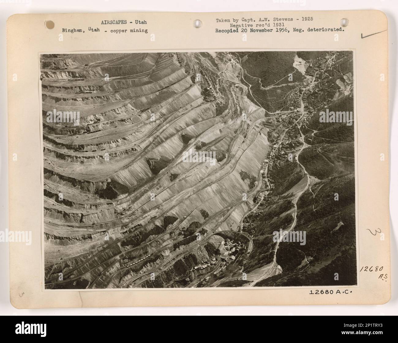 Utah - Bingham, Aerial Photograph. Stock Photo
