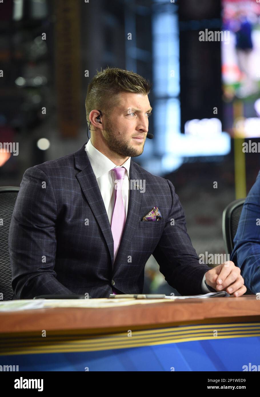 January 11, 2016: SEC Network analyst Tim Tebow during the SEC