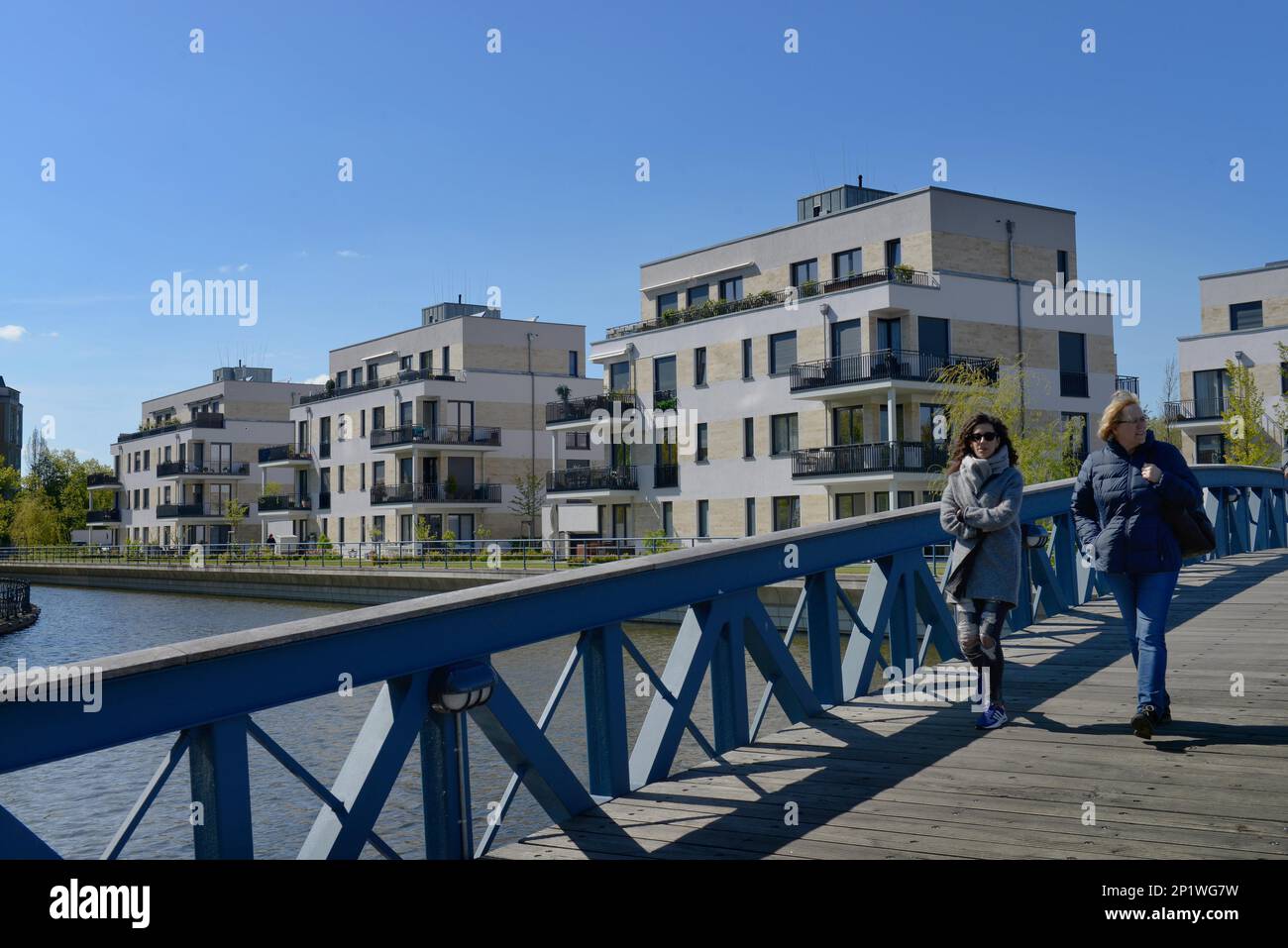 New buildings, Tegel harbour, Tegel island, Tegel, Reinickendorf, Berlin, Germany Stock Photo