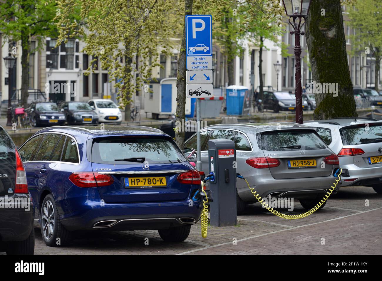 Electric cars, Amsterdam, Netherlands Stock Photo - Alamy