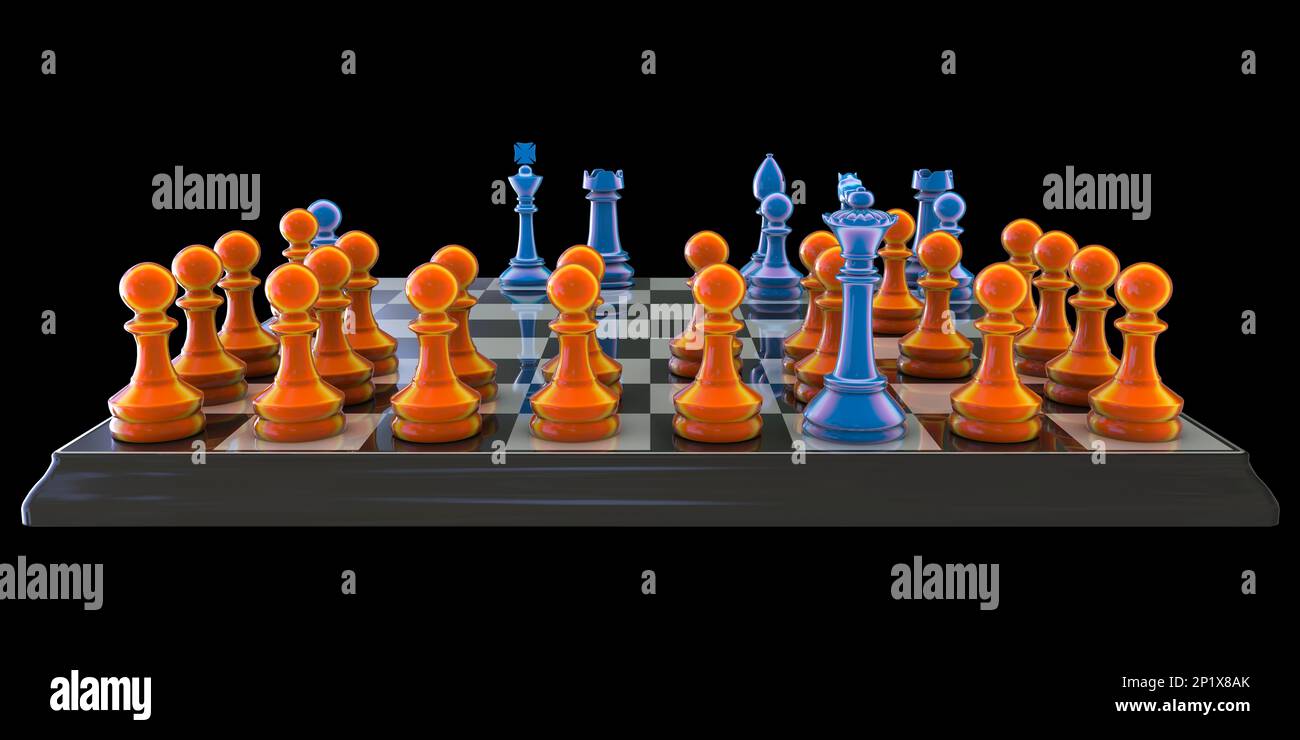 Horde variant of chess, illustration Stock Photo - Alamy