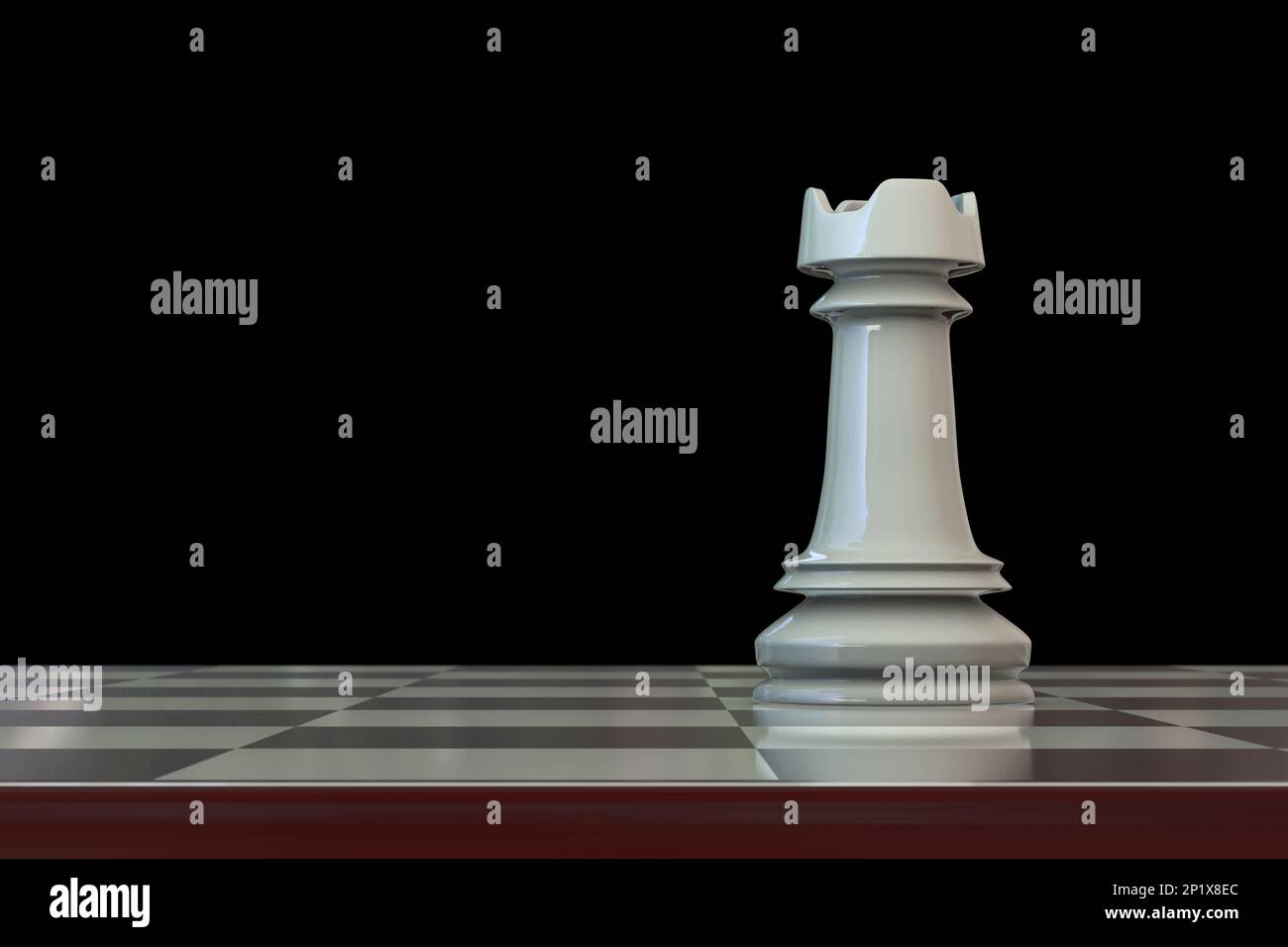 Chess rook, illustration Stock Photo - Alamy