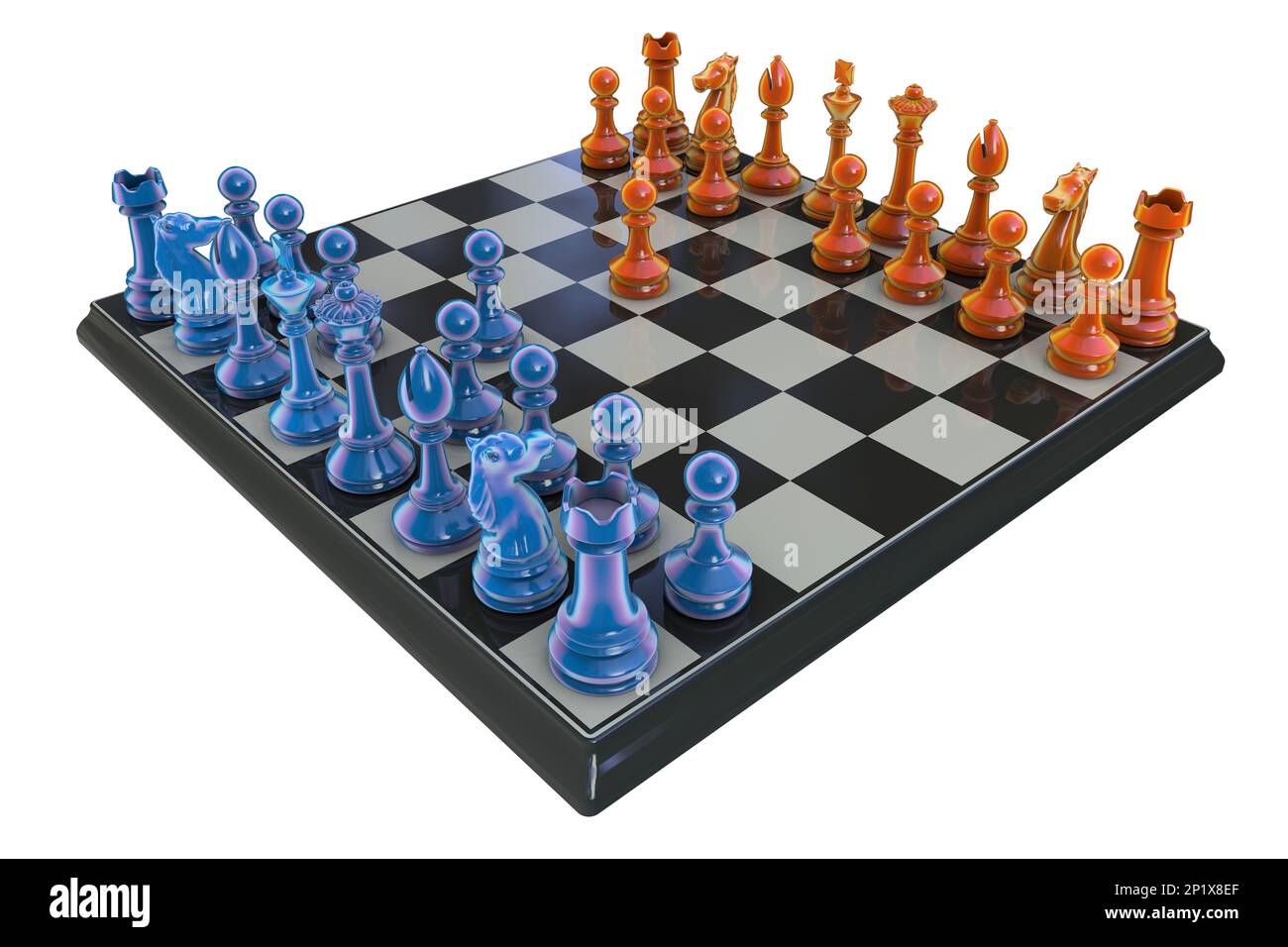 Strategy chess illustration Cut Out Stock Images & Pictures - Alamy