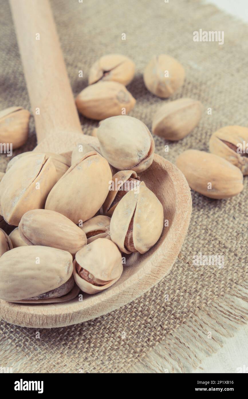 Pistachio nuts as source natural vitamins and minerals. Healthy eating