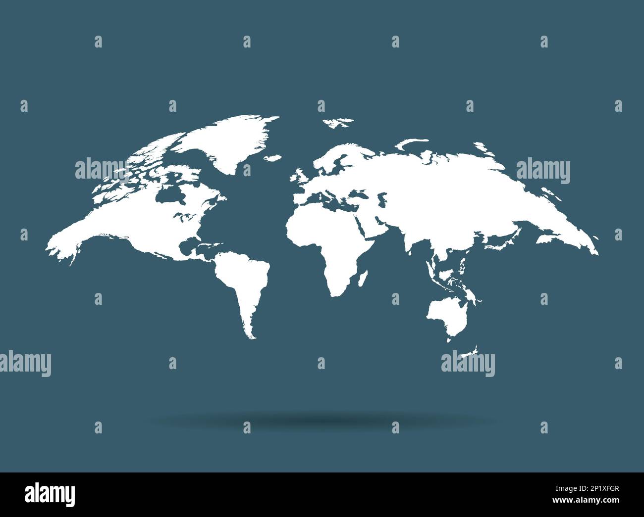 World map icon in flat style. Global country vector illustration on ...