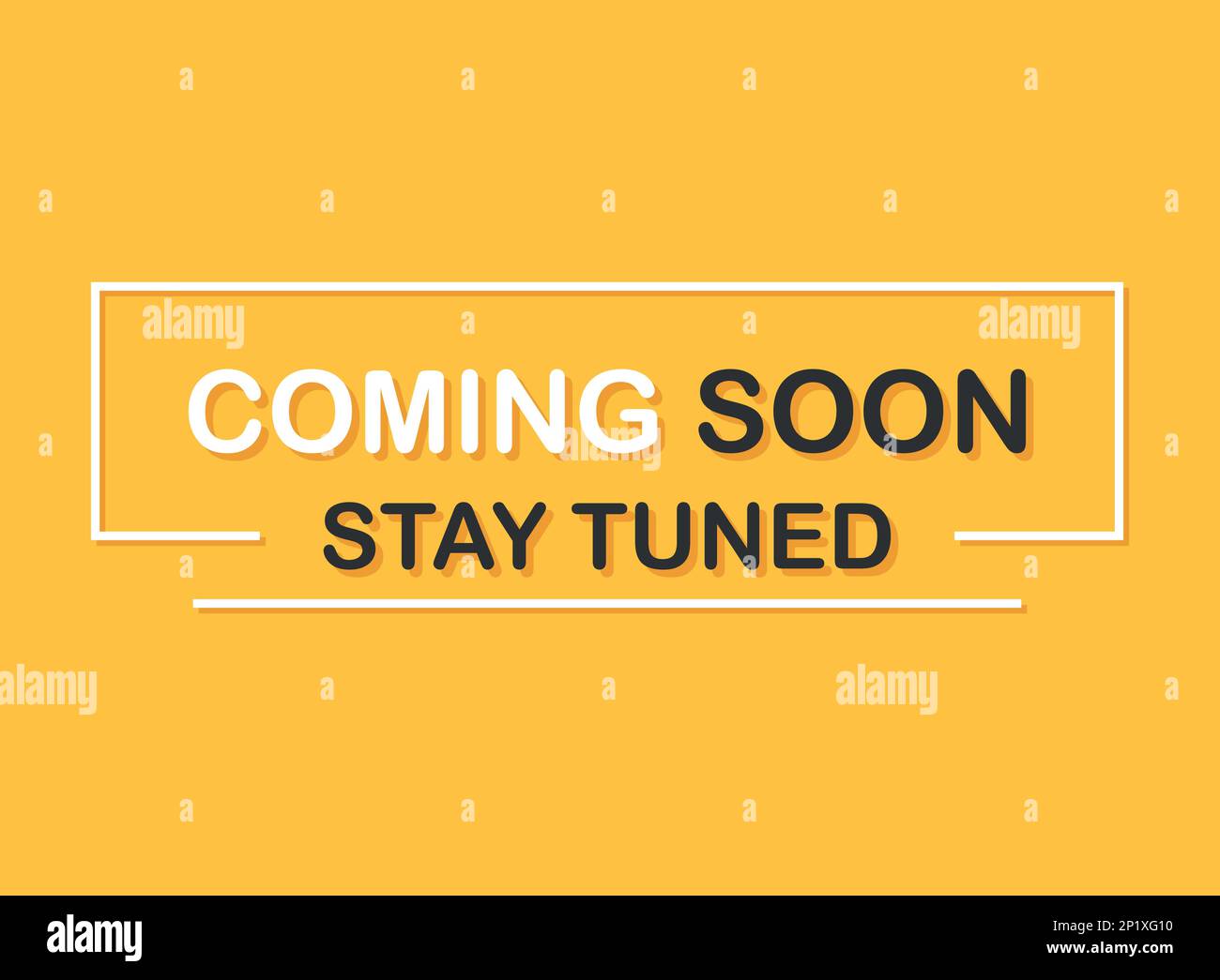 Coming soon banner icon in flat style. Promotion label vector ...