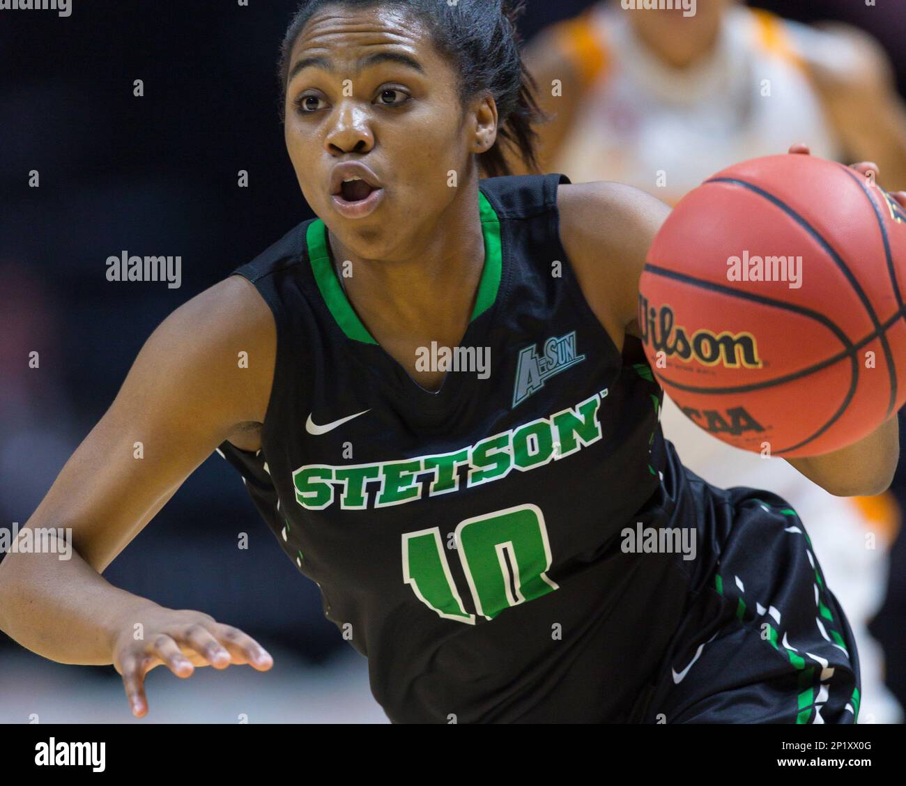 December 30, 2015 Brianti Saunders 10 of the Stetson Hatters brings