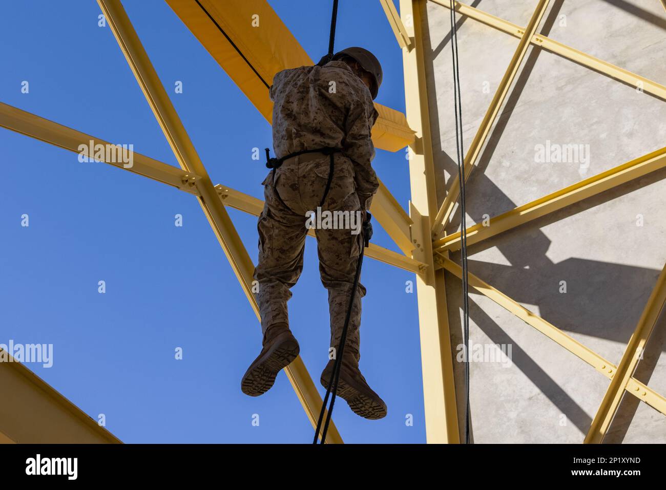 A new U.S. Marine with Echo Company, 2nd Recruit Training Battalion ...
