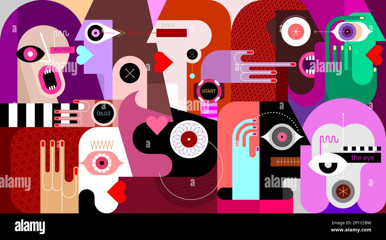 Abstract painting people talking hi-res stock photography and images ...