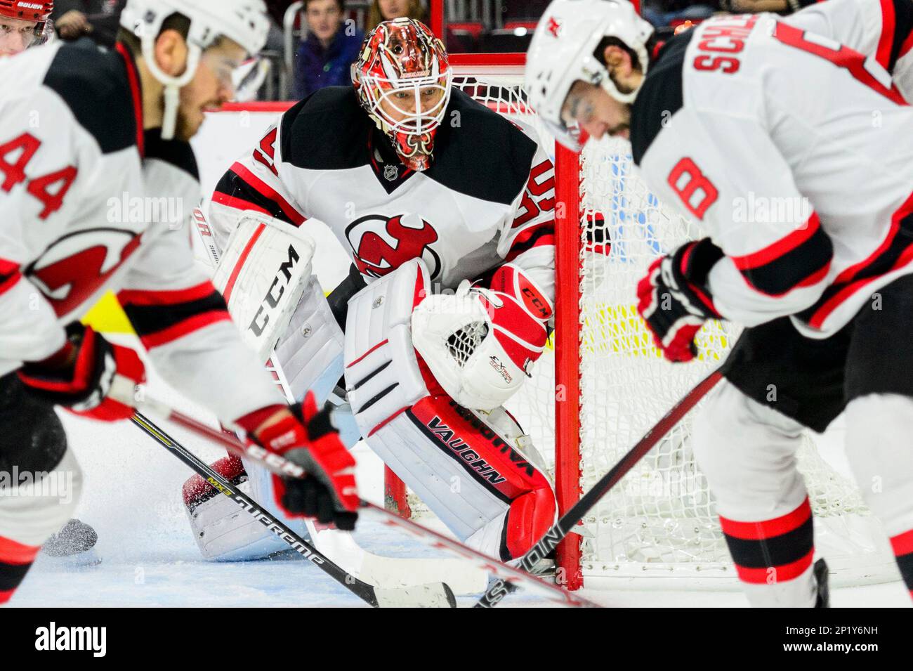 New Jersey Devils center Adam Henrique (14) during the NHL game between the New  Jersey Devils and the Carolina Hurricanes at the PNC Arena Stock Photo -  Alamy