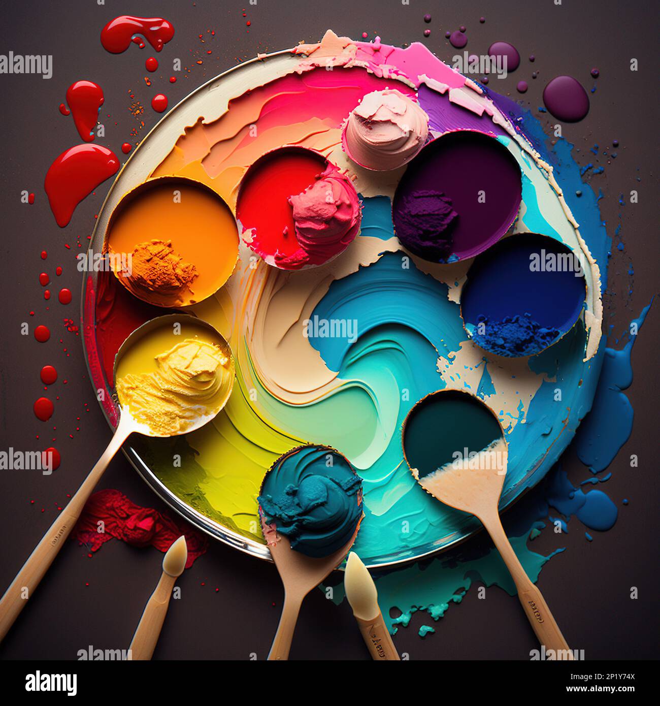 Rainbow Palette Stock Photo