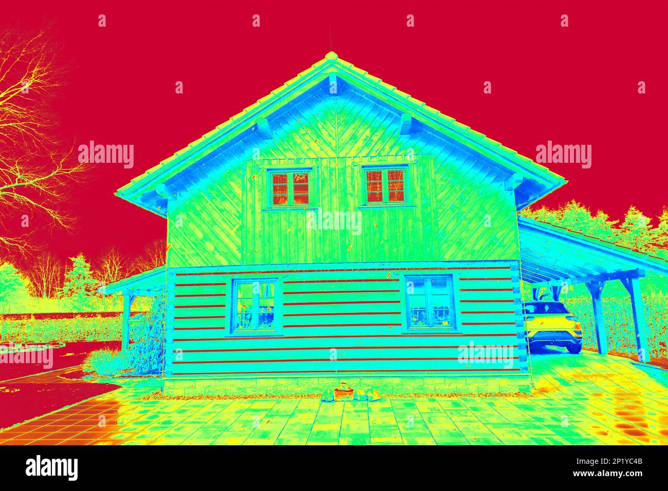 Heat loss house infrared hi-res stock photography and images - Alamy