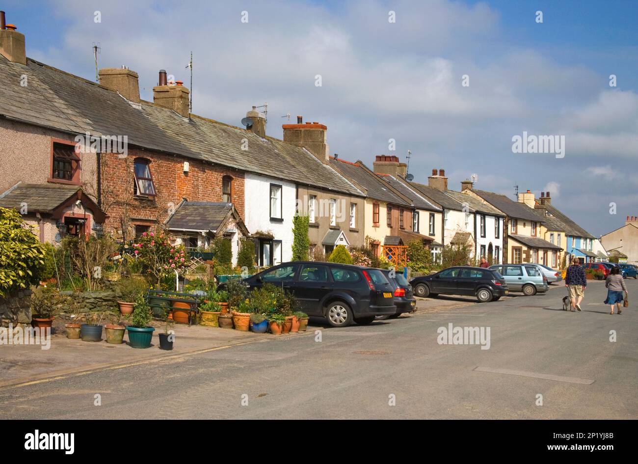 terraced houses in ravenglass cumbria england uk Stock Photo Alamy