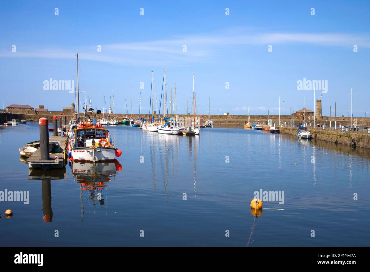 whitehaven harbour and marina on the Cumbria coast Stock Photo