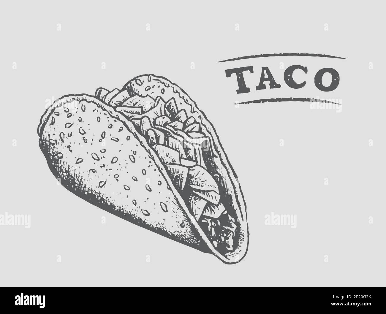 Beef tortilla wrap Stock Vector Images - Alamy