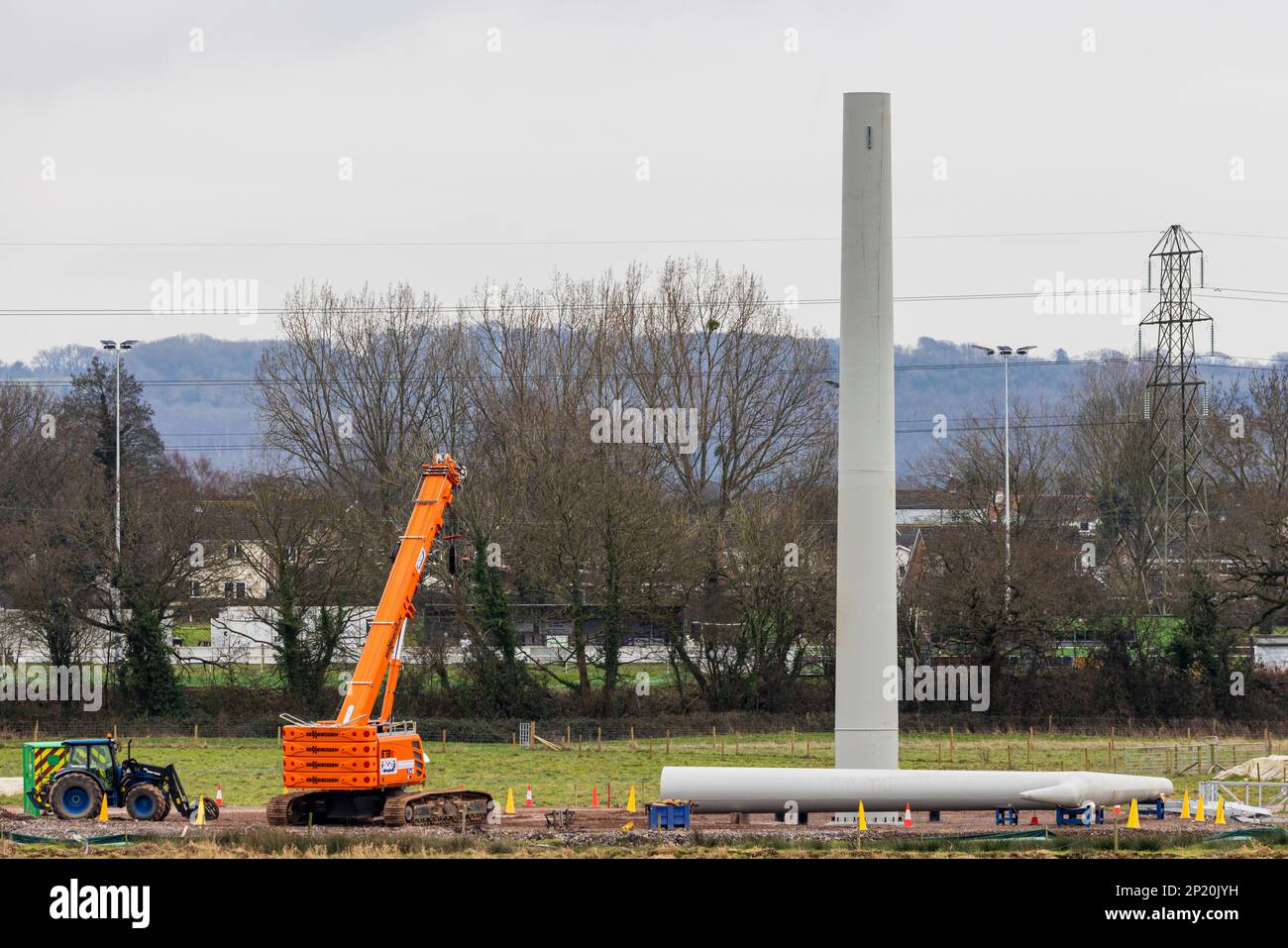 T Pylon construction Stock Photo Alamy