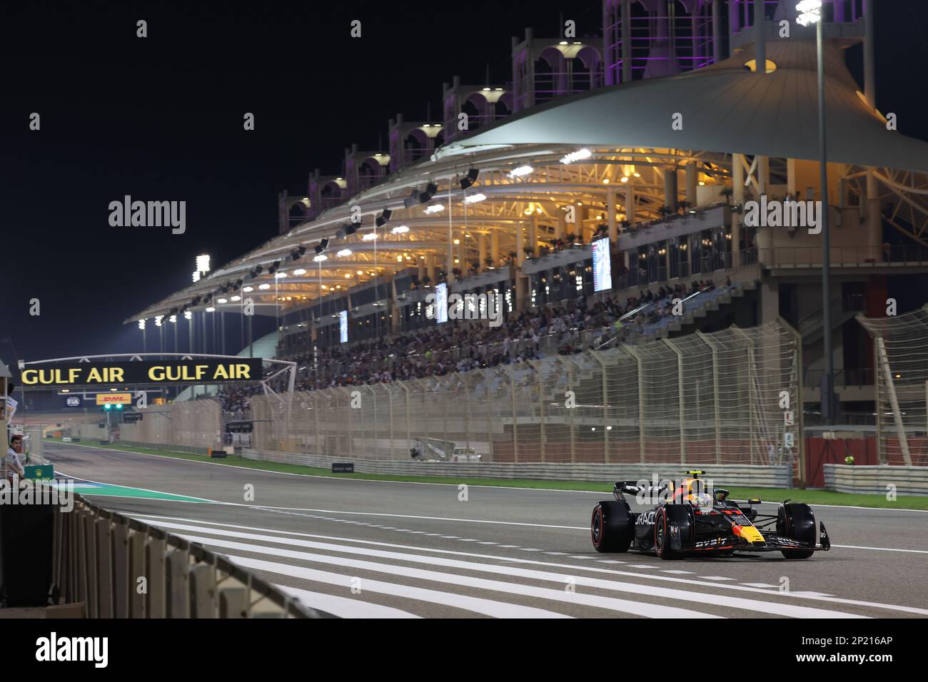 11 PEREZ Sergio (mex), Red Bull Racing RB19, action during the Formula 1 Gulf Air Bahrain Grand Prix 2023, 1st round of the 2023 FIA Formula One World Championship from March 2 to 5, 2023 on the Bahrain International Circuit, in Sakhir, Bahrain - Photo: DPPI/LiveMedia Stock Photo