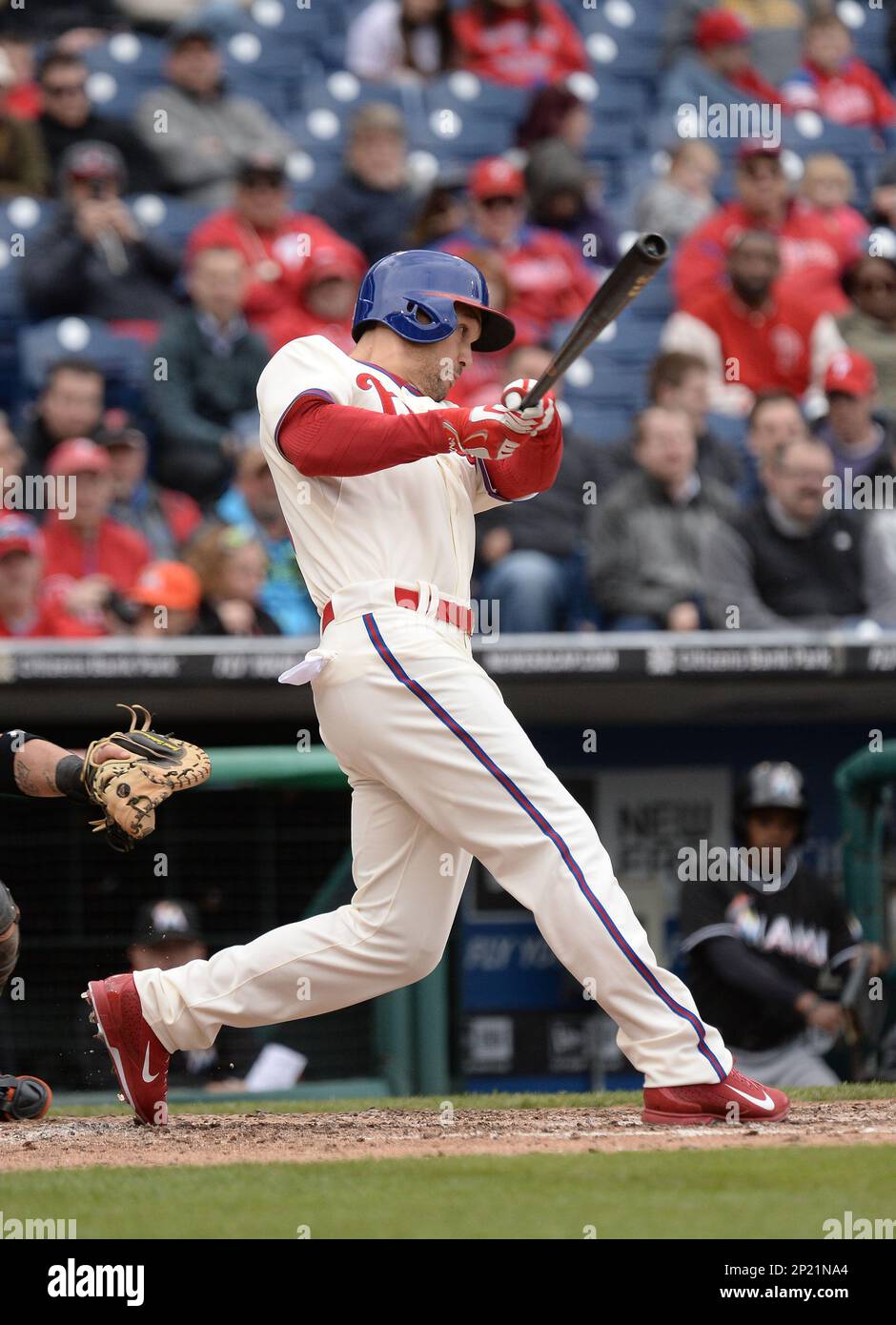 PHILADELPHIA, PA - APRIL 24: Philadelphia Phillies right fielder Bryce  Harper (3) at bat during the Major League Baseball game between the  Philadelphia Phillies and the Milwaukee Brewers on April 24, 2022