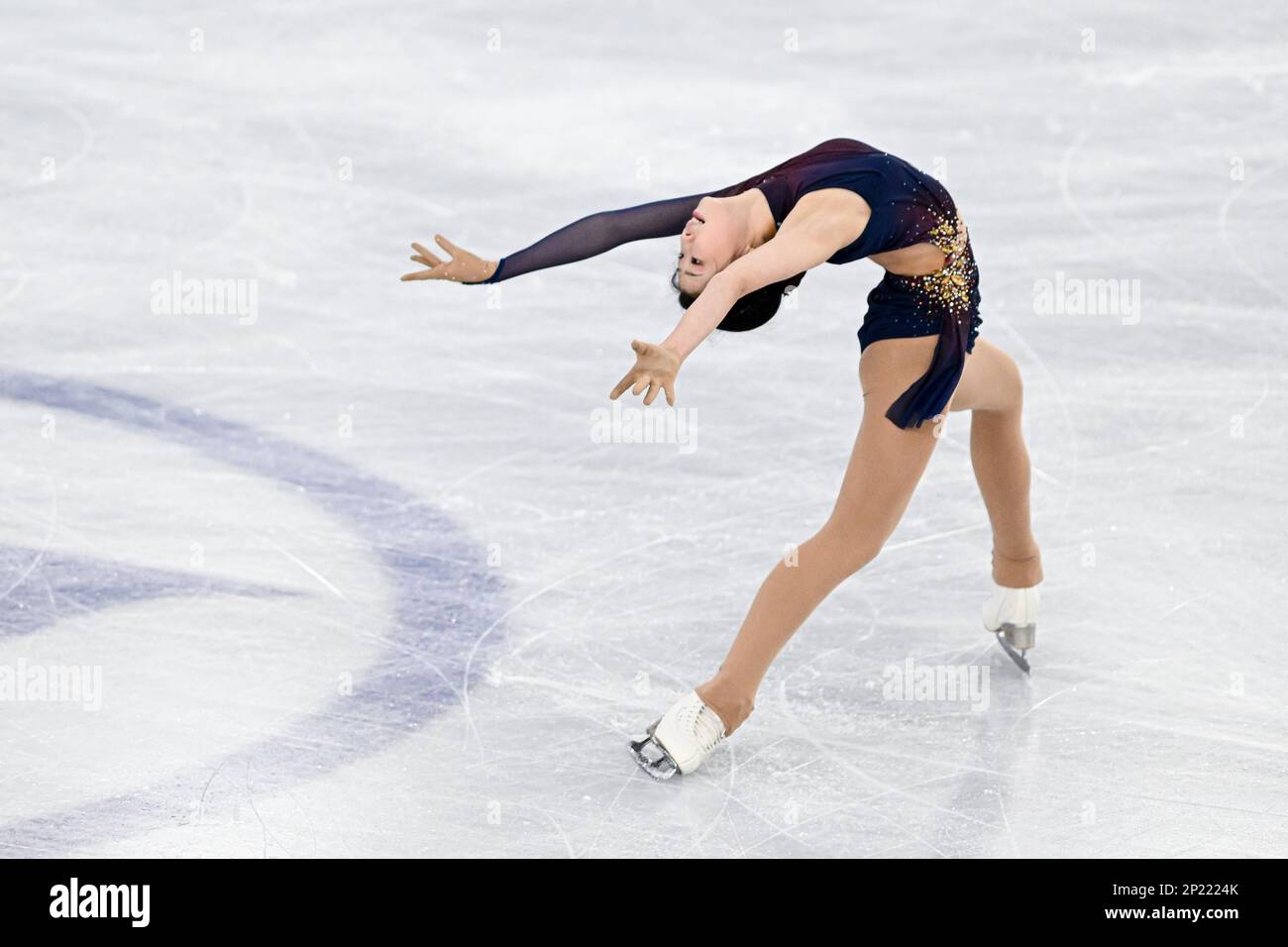Xiangyi AN (CHN), during Junior Women Free Skating, at the ISU World Junior Figure Skating