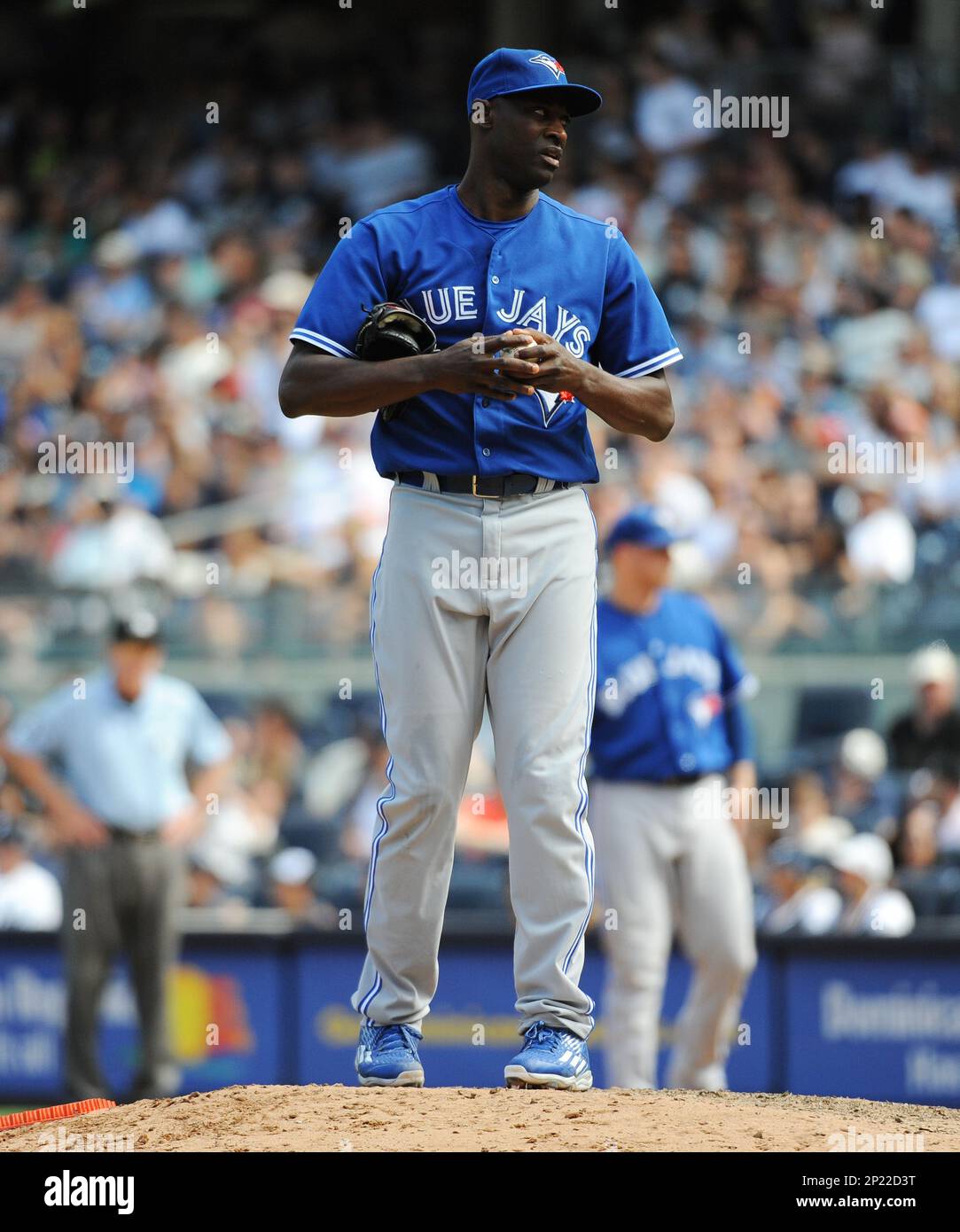 Toronto Blue Jays pitcher LaTroy Hawkins (32) during game against the New  York Yankees at Yankee