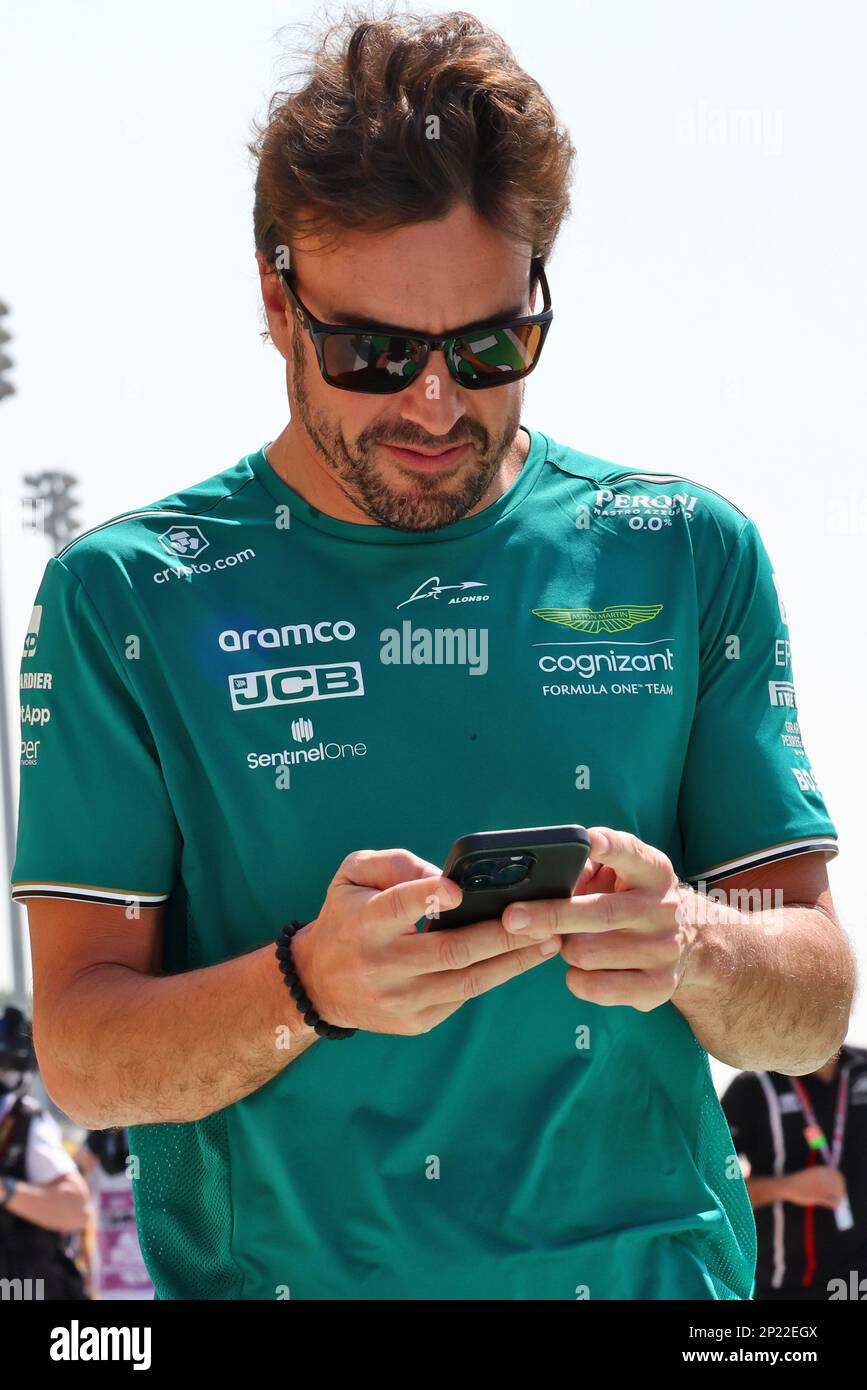 Sakhir, Bahrain. 4th Mar 2023. Fernando Alonso (ESP) Aston Martin F1 Team.  04.03.2023. Formula 1 World Championship, Rd 1, Bahrain Grand Prix, Sakhir,  Bahrain, Qualifying Day. Photo credit should read: XPB/Press Association